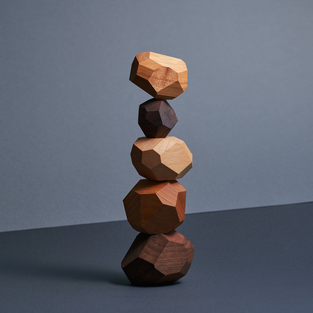 Tumi-Isi Wooden Stacking Rocks (hardwood mix)