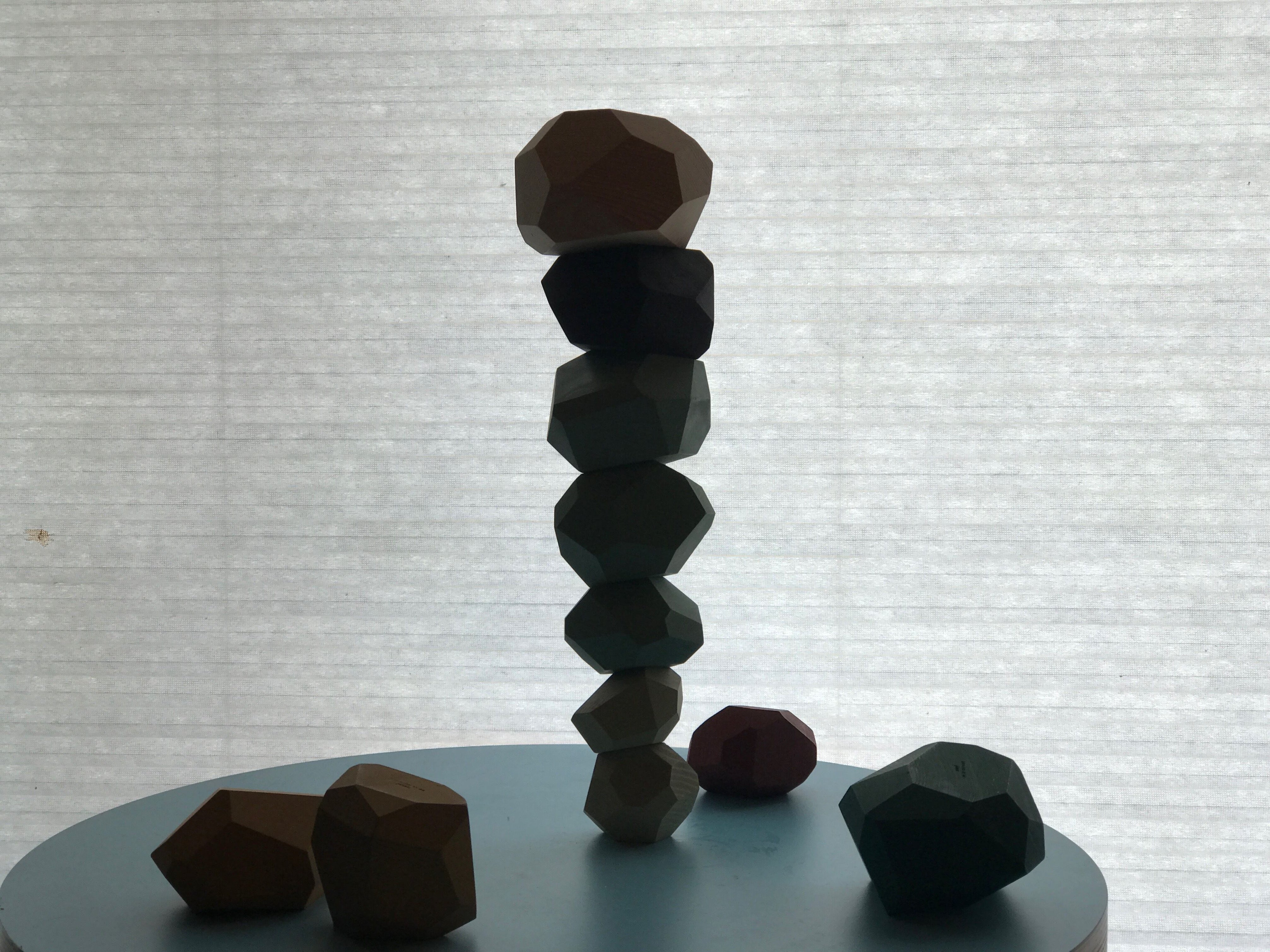 Tumi-Isi Wooden Stacking Rocks (hardwood mix) – spoon & tamago